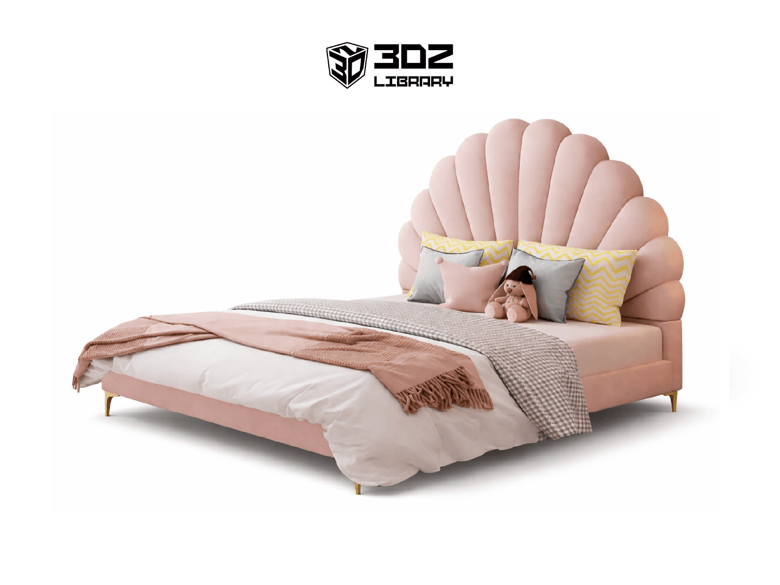 AMELIA-LIT MODERNE EN VELOURS POUR FILLE